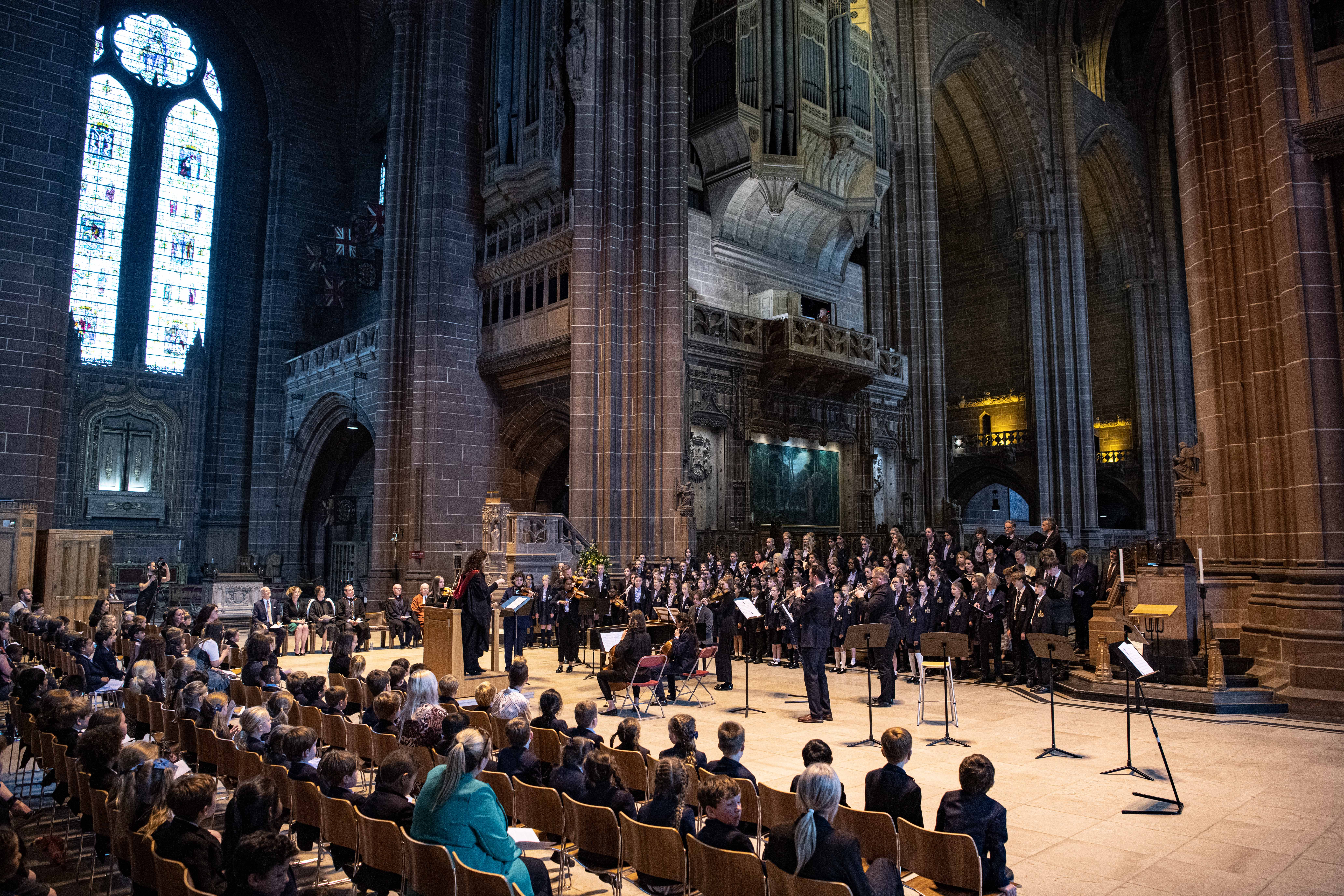 Anniversary service at Liverpool Cathedral - Merchant Taylors
